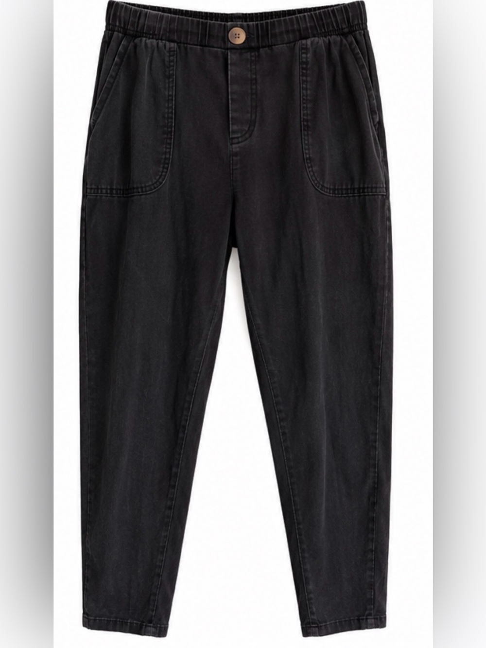 Z Supply Black Relaxed Utility Pants with Elastic Waist